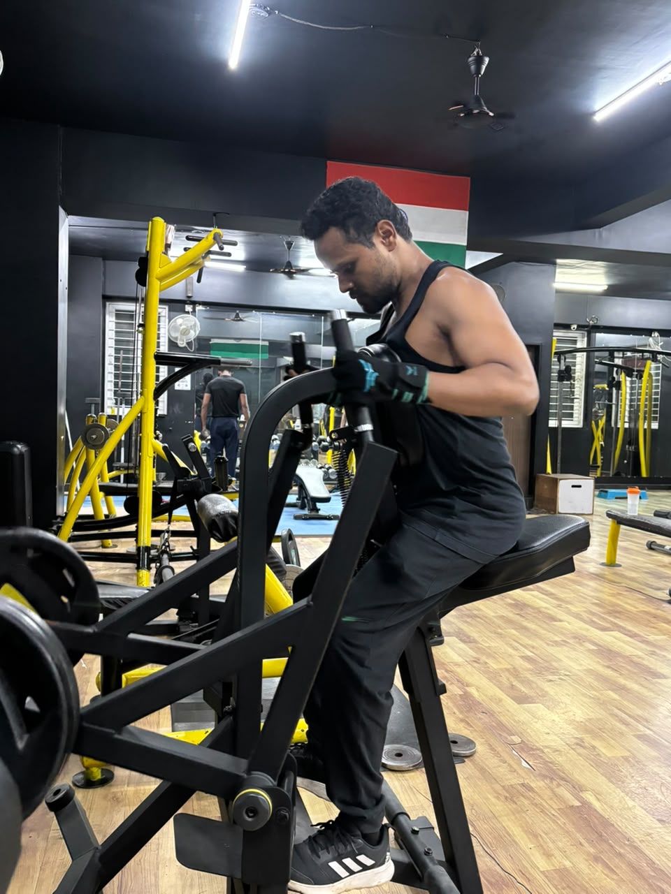 Member practising a seated row on IMFIT’s third floor